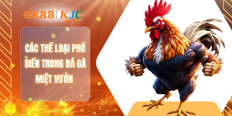 Các thể loại phổ biến trong đá gà miệt vườn